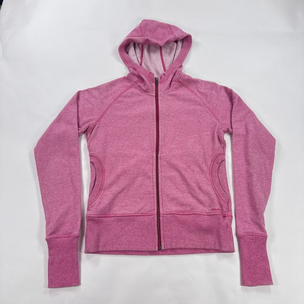 Patagonia Womens Hoodie Medium Pink Heather Full Zip 54490 Gorpcore Athletic